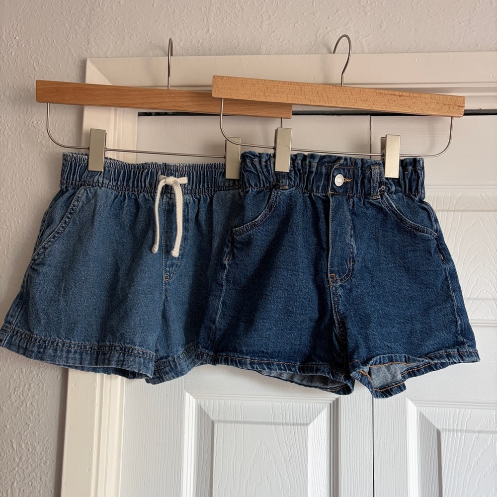 H&M + Old Navy Girls Denim Pull-On Shorts - Blue